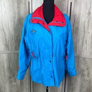 Vintage Columbia red/blue winter coat women's M